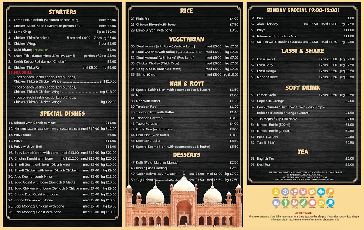 Lahori Nihaari London Menu - Image 2