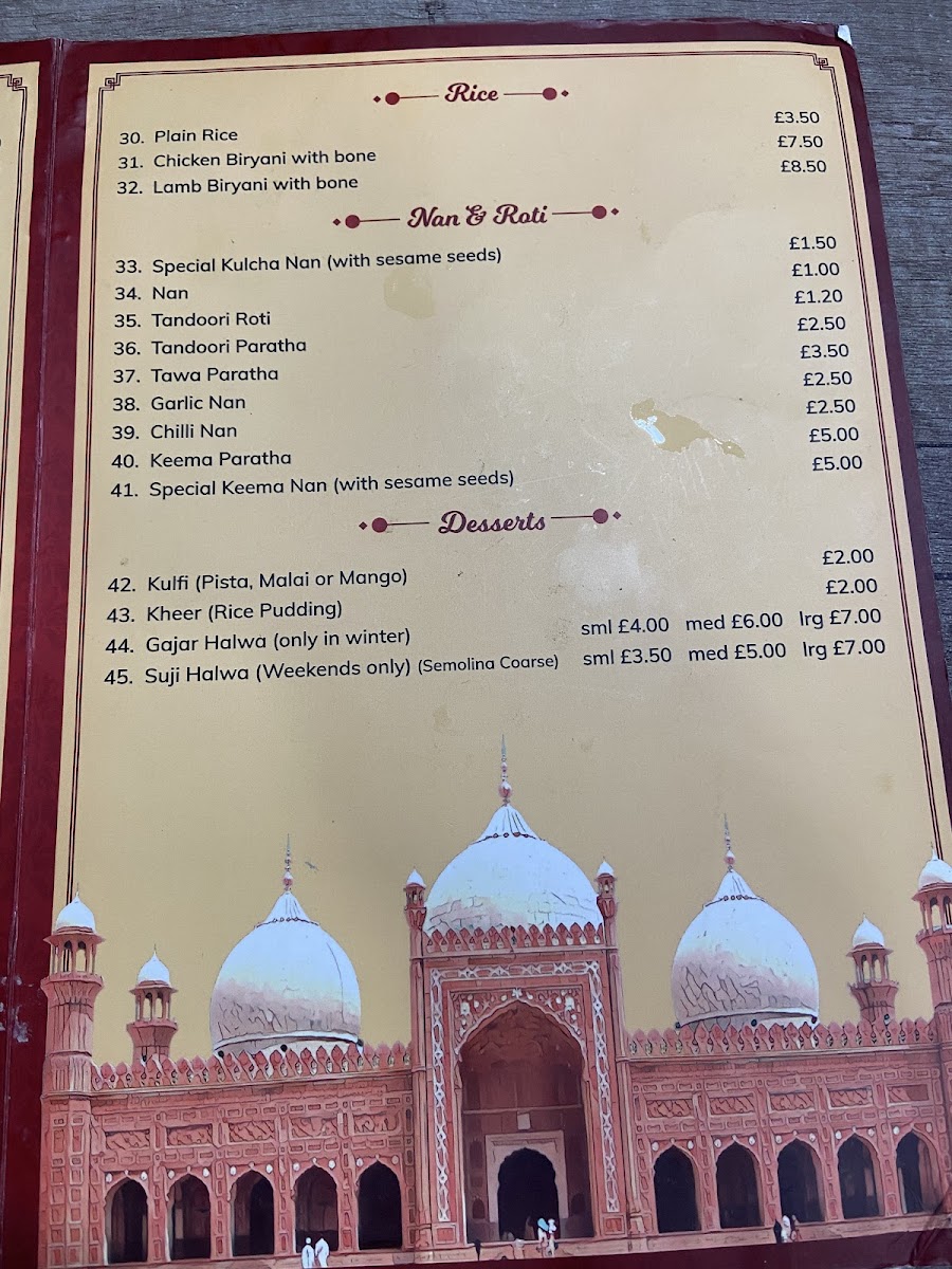 Lahori Nihaari London Menu - Image 5